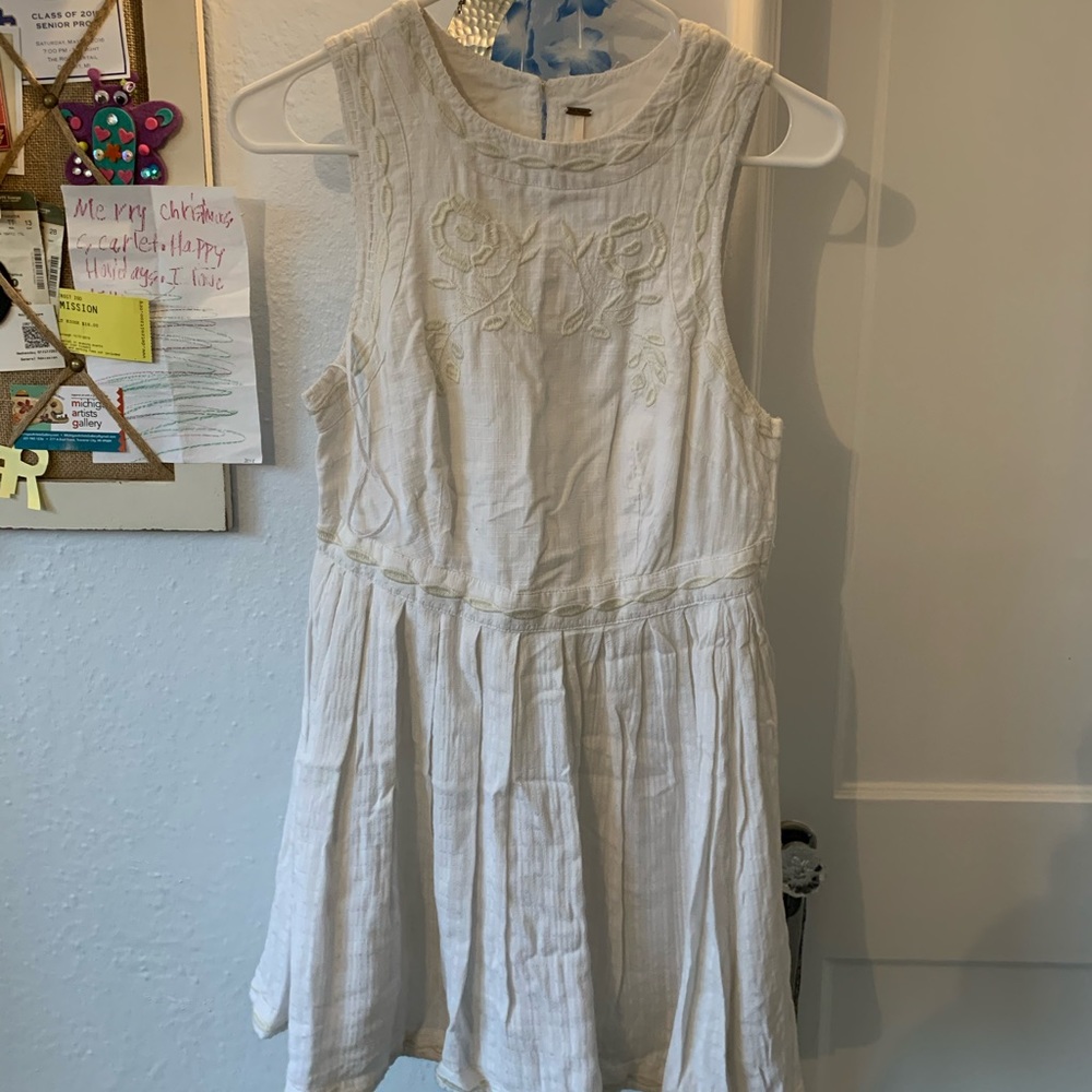 Free People white birds swing dress size 2